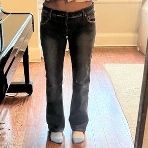 Vintage Women's Low rise Dark Grey Bootcut Jeans